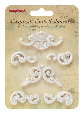 Гіпсові прикраси від ScrapBerryʼs - Завитки