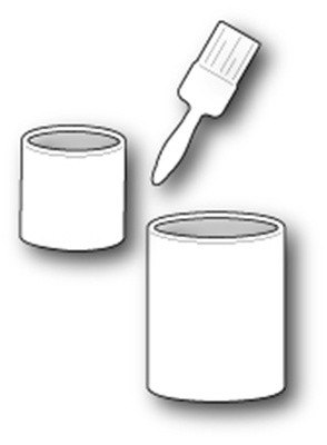 Ніж для вирубки від Poppystamps - Paint Cans and Brush
