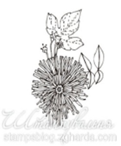 Акриловый штамп FL016 Одуванчик, размер 2,7 * 3,8 см