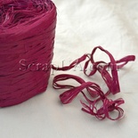 Рафія натуральна, колір сливовий яскравий, 1 метр