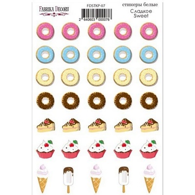 Набір наліпок для планерів Солодощі 07, ТМ Фабрика Декору