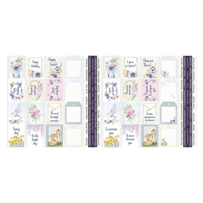 Набір смужок з картинками для декорування Tender spring spring 5 бл. 5x30,5см, ТМ Фабрика Декору