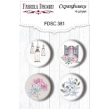 Набір скрап-фішок 4шт. Shabby love1 381, ТМ Фабрика Декору