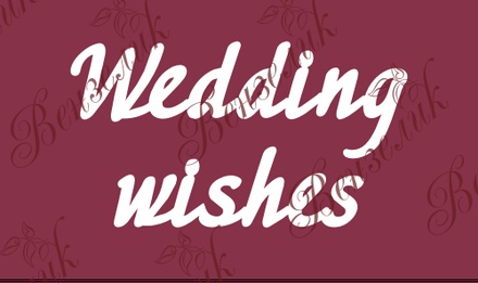 Чипборд від Вензелик - Напис "Wedding wishes", розмір: 70x134 мм