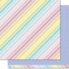 Аркуш скрап-паперу Lawn Fawn - Really Rainbow Double - Sided Cardstock 12"Purple Posies, 30x30 см