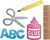 Ножі від Cheery Lynn Designs - School Supplies Set, 5шт.