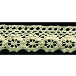 Мереживо в’язане, колір бежевий, ширина 28 мм, довжина 90 см