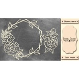 Набір чіпбордів Рамка з трояндами 350, колір молочний, ТМ Фабрика Декору