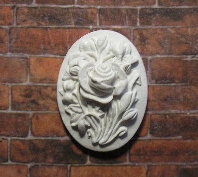 Гіпсова камея від E.В.А. - Роза (мала), 2.7x2см