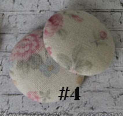 Тканинні топси від Allmacraft — серія Shabby, діаметр 2,5см, 2