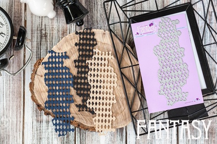 Ніж для вирубки Fantasy фоновий "Узор ромби" розмір 13.6*4.8 см