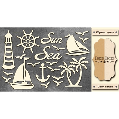 Чипборд Фабрика Декору - Море, цвет молочный, крафт