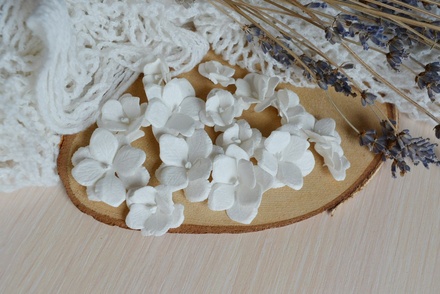 Набор цветов из тутовой бумаги от WOODchic - Гортензии 087