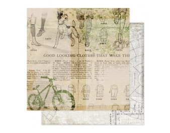 Лист скрапбумаги от Pink Paislee - Hope Chest - Trinkets 12x12 Paper