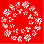 Трафарет - Венок из ромашек, 18*18см