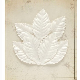 Набор листиков из шелковичной бумаги, 7 шт., роза, мелкие, белые