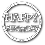 Ніж для вирубки від Memory Box - Stitched Happy Birthday Circle Frame