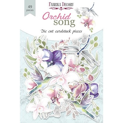 Набір висічок для скрапбукінгу, колекція Orchid song 49 шт., ТМ Фабрика Декору