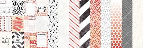 Набір паперу Studio Tekturek "Kolekcja Peachy Christmas / Collection Peachy Christmas", 30,5x30,5см