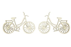 Лазерні вирубки з дерева від ScrapBerryʼs - Велосипед, 8x5см (уп. 2 шт.).