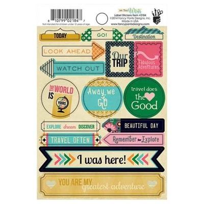 Аркуш наліпок Fancy Pants - Be Different Label Stickers, 10x15см