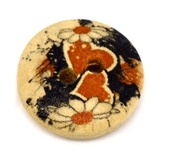 Деревʼяна ґудзик Heart B12764, діаметр 15 мм, 1 шт.