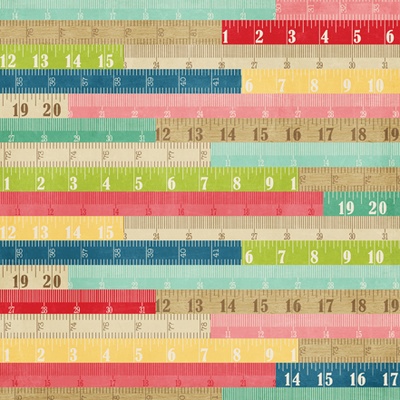 Аркуш двостороннього паперу для скрапбукінгу від Echo Park - Rulers, 30x30 см