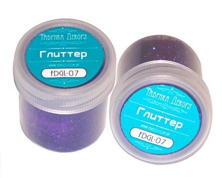 Глітер фіолетовий 20 ml, сухий