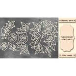 Набір чіпбордів Ажурні троянди 551, 10x15см, колір молочний, ТМ Фабрика Декору