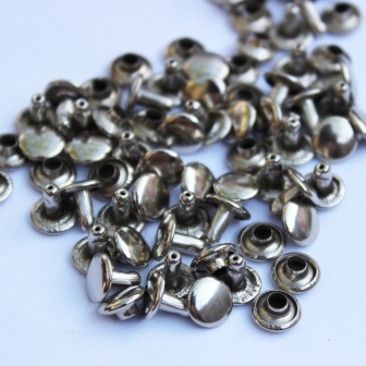 Заклепки, срібло, 8x8мм, 1 шт.