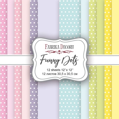 Набор скрапбумаги Funny Dots, 30,5x30,5см, Фабрика Декору