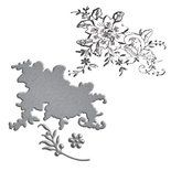 Ніж для вирубки + штампи від Spellbinders - EmbroideRed Flowers