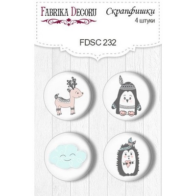 Набор скрапфишек ТМ Фабрика Декора из 4 шт № 232, Scandi Baby Boy