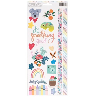 Наклейки от American Crafts - Box of Crayons