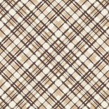 Тканина 100% бавовна - діагональна клітинка коричнева, 45x55см