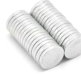 Круглый магнитик, 10мм, супер-сильный, цвет серебро, 1 шт.