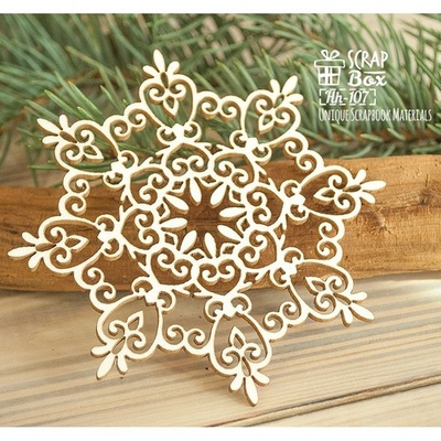 Чипборд ScrapBox - Сніжинка ажурна Hh-107