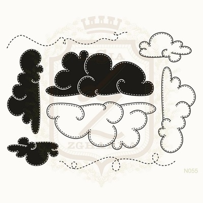 Набір акрилових штампів Lesia Zgharda N055 Облака