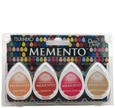 Набор чернил для штампинга Tsukineko - Memento Dew Drops - Golden Sunset, 4 штуки