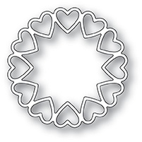 Ніж для вирубки від Poppystamps - Fancy Heart Ring craft die