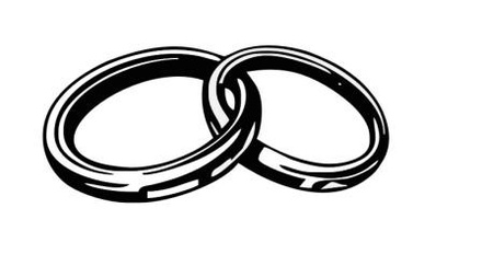 Акриловый штамп Wedding Stamp VE002 Свадебные кольца, размер  5 * 2,4 см