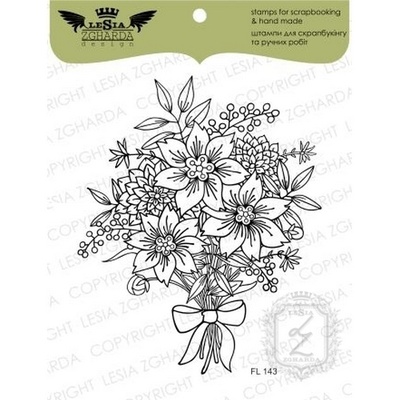 Акриловый штамп Lesia Zgharda FL143 Букет, 8*9,9 см.
