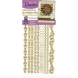 Набор наклеек-высечек HOTP - Border Dazzles Gold, размер 10х23 см, 11 шт., цвет золото.