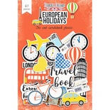 Набір висічок для скрапбукінгу, колекція European holidays, 67шт., ТМ Фабрика Декору