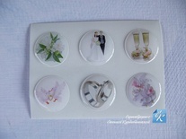 Набір епоксидних наліпок від Евгенія Курдібанська ТМ - Ведьба, 6 шт., діаметр 2см