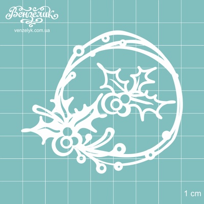 Чипборд від Вензелик - Рамка + гілка, розмір: 71x63 мм