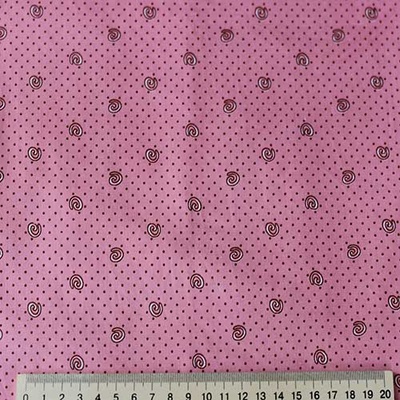 Хлопок в горошек и завитки, 50х40см