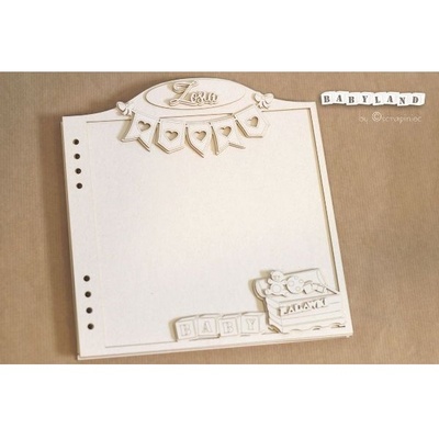 Заготовка для альбому з чіпборду Scrapiniec - МАЛЫШКА (рос), 22x24 см, без пружини