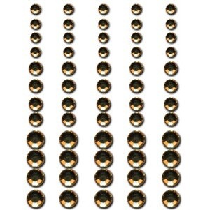 Половинки кристалів на клейовій основі Queen & Co - Rhinestones Peach, 60 штук