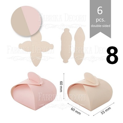 Набір паперових заготовок 006, ТМ Fabrika Dekoru, 6 штук, вибір кольору